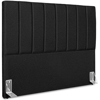 Cabeceira Casal 140cm Allia Linho Preto Rm Preto