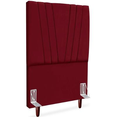 Cabeceira Solteiro 90cm Bell Suede Vinho Rm Vinho