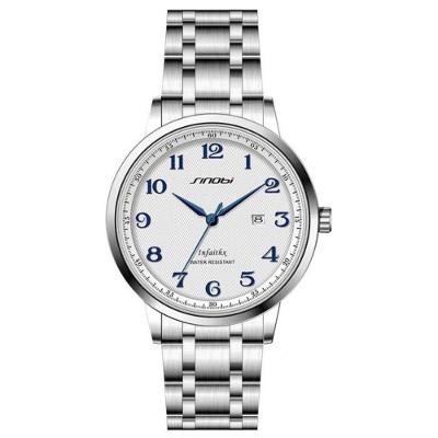 Relógio De Pulso De Quartzo Masculino Casual Em Aço Inoxidavel Impermeavel Azul