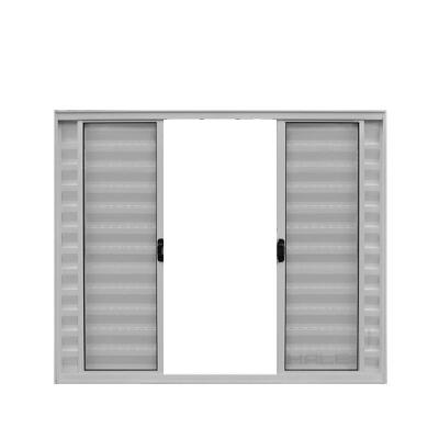 Veneziana 6 Folhas De Correr S/grade 1.00 X 2.00 Alumínio Branco Linha Modular - Hale