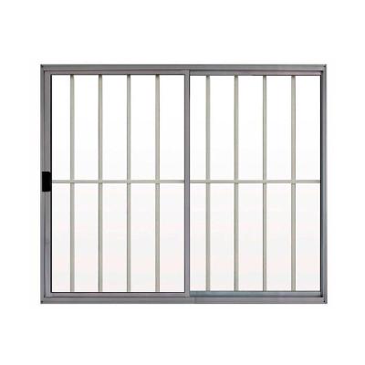 Janela 2 Folhas De Correr C/ Grade 1.00 X 1.20 Alumínio Brilhante Linha Modular - Hale