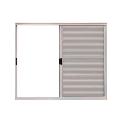 Veneziana 3 Folhas De Correr S/grade 1.00 X 1.20 Alumínio Branco Linha Modular - Hale