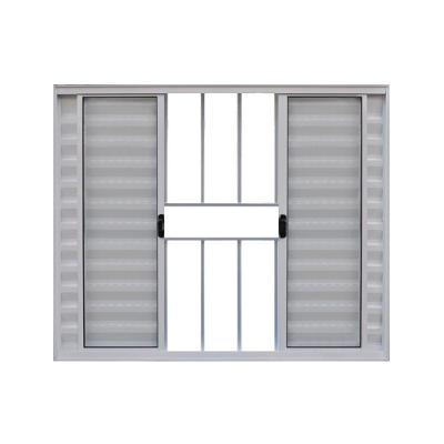 Veneziana 6 Folhas De Correr C/grade 1.00 X 2.00 Alumínio Branco Linha Modular - Hale