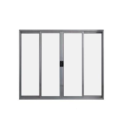 Janela 4 Folhas De Correr S/ Grade 1.00 X 2.00 Alumínio Brilhante Linha Modular - Hale