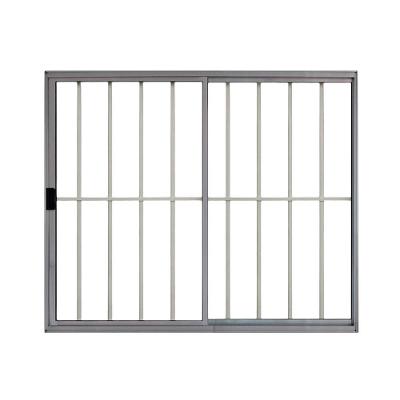 Janela 2 Folhas De Correr C/ Grade 1.00 X 1.00 Alumínio Brilhante Linha Modular - Hale