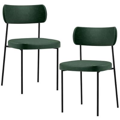 Kit 02 Cadeiras Estofada Para Couríssimo Verde Musgo