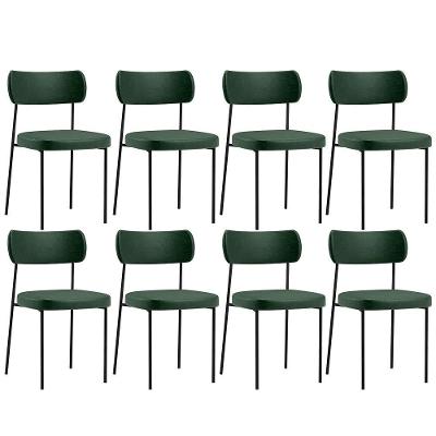Kit 08 Cadeiras Estofada Para Couríssimo Verde Musgo