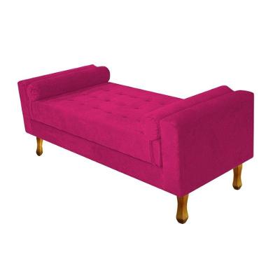 Recamier Baú Félix Solteiro 90cm Suede Pink