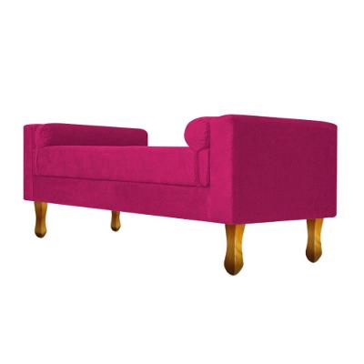 Recamier Félix Queen Size 160cm Suede Pink