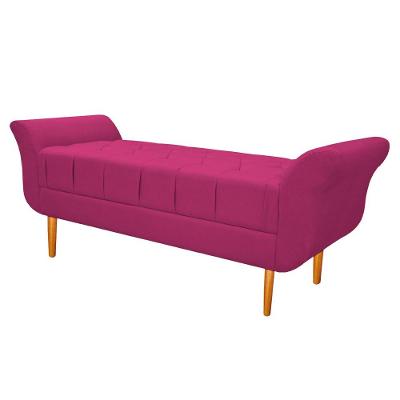 Recamier estofado Ari 160 Cm Queen Size Suede Pink