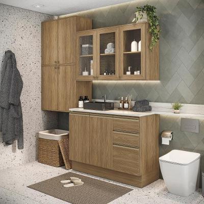 Conjunto Para Banheiro Kappesberg Celeste 4 Peças Nogueira 200cm