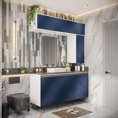 Conjunto Para Banheiro Kappesberg Celeste 7 Peças Branco/azul 160cm