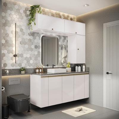 Conjunto Para Banheiro Kappesberg Celeste 7 Peças Branco 160cm