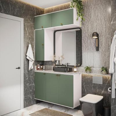 Conjunto Para Banheiro Kappesberg Celeste 4 Peças Branco/verde 120cm