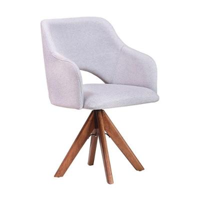 Poltrona Decorativa Estofada E Giratória Multimóveis Cr7012 Off White Off White