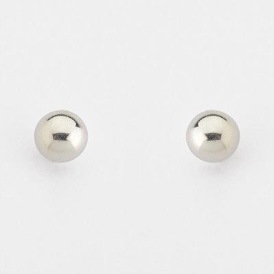 Brinco Bolinha Polida Prata 925 - 7mm
