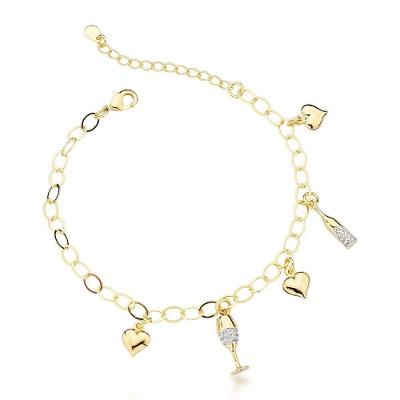 Pulseira Comemorações Banhada A Ouro 18k