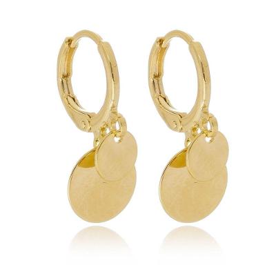 Brinco Argola Banhado A Ouro 18k Com Chapinhas