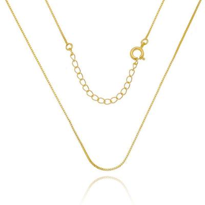 Colar Corrente Veneziana 0,8mm Banhada A Ouro 18k - 80cm