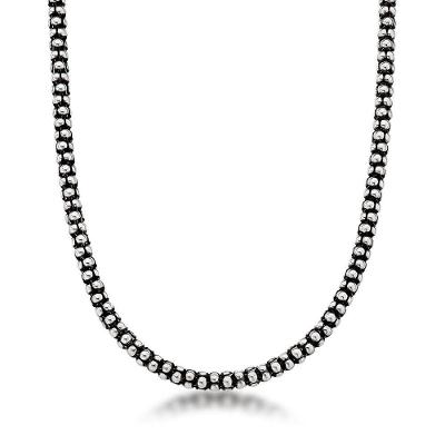 Corrente Pipoca 4,4mm Prata De Bali 925 - 60cm