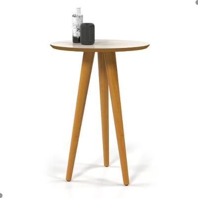 Mesa Para Sala Oval Lateral Tianjin Off White Freijo