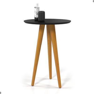 Mesa Para Sala Oval Lateral Tianjin Preto