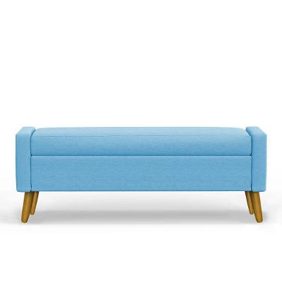 Recamier Bau Paris 1,40m Suede Azul Turquesa - Inova Decor