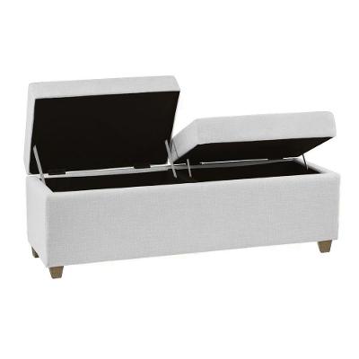 Recamier Bau Madri 1,20m Corino Branco - Inova Decorações