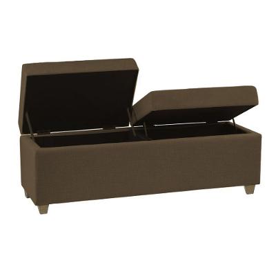 Recamier Bau Paris 1,20m Corino Marrom - Clique Decorações