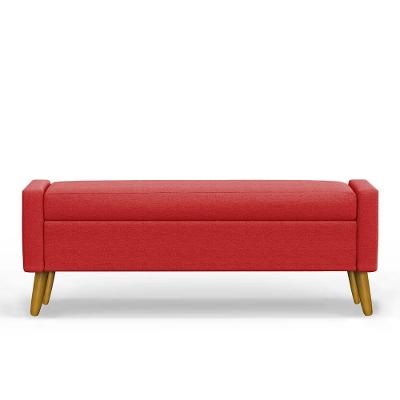 Recamier Bau Londres 1,60m Suede Vermelho - Clique Decor