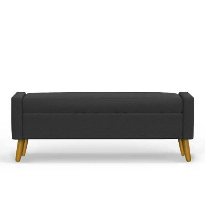 Recamier Bau Londres 1,60m Suede Preto - Clique Decor
