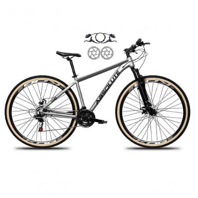 Bicicleta Aro 29 Absolute Nero 5 Freios Disco Hidráulicos 24v Garfo Suspensão Pneu Faixa - Cinza Tam.17