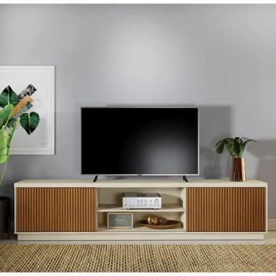 Rack Para Tv Até 75\" 2 Portas 2 Nichos 1,80 Valencia Naturalle/off White - Mavaular