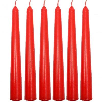 Conjunto 9 Vela Decoração Natalina Vermelho Castiçal De 21cm