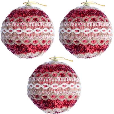 Kit 12 Decoração Bola Vermelha Natal árvore De Natal De 75mm