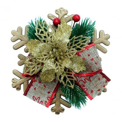 Enfeite Pendente Natalino Arranjo Laço Decoração Natal 15cm