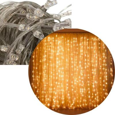 Cascata Pisca Natal Amarelo 500 Lâmpadas Leds 220v 8 Funções