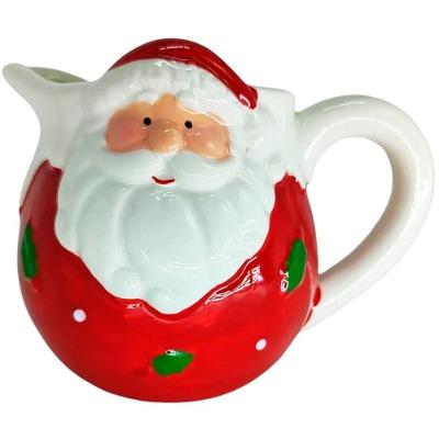 Decoração Natal Papai Noel Jarra Bule Café Leite Noel 400ml