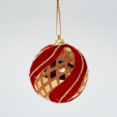 Enfeite Bola Vermelha Arvore Natal Decorativa 6pçs 6cm