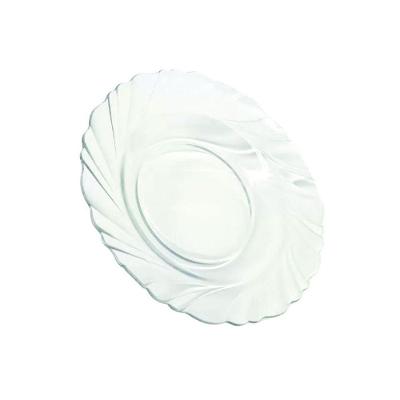 Kit Jogo Pratos Fundo Sopa Transparente 2 Peças 22,5cm