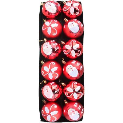 Kit 12 Bolas Natalinas árvore De Natal Vermelho Enfeite 80mm