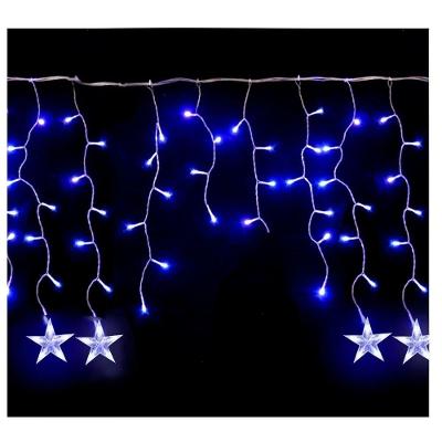 Pisca Cascata Cordão De Luz Estrela Led Azul 6 Metros 220v