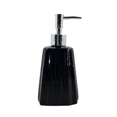 Saboneteira Liquida De Cerâmica Modelagem Lavabo Preto Luxo