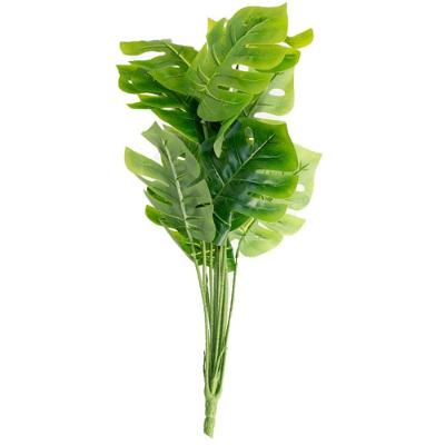 Kit 2 Ramos Costela De Adão Folhagens Jardim Artificial 47cm