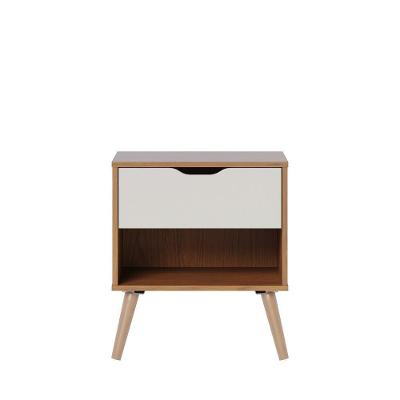 Mesa De Cabeceira 1 Nicho 1 Gaveta M-102 Colibri Home Freijo Off White
