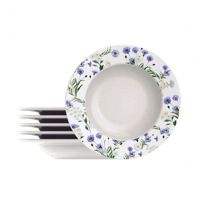 Kit Jogo Pratos Fundo Sopa 6peças 6 Pessoas Ana Alice 23cm