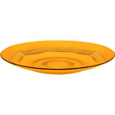 Jogo Pratos Raso Jantar 6pçs 6 Pessoas âmbar Em Vidro 23cm