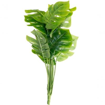 Kit 2 Ramo Planta Artificial Decoração Costela De Adão 43cm