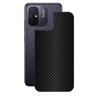 Película Para Xiaomi Redmi 12c - Traseira De Fibra De Carbono Preta - Gshield