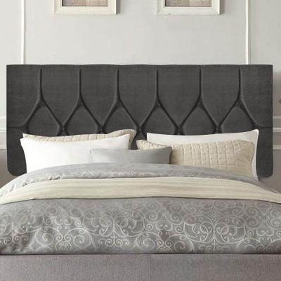 Painel Estofada Istambul Botão Capitonê 140cm Casal Para Cama Box Quarto Suede Cinza Escuro Grafite - Gat Magazine